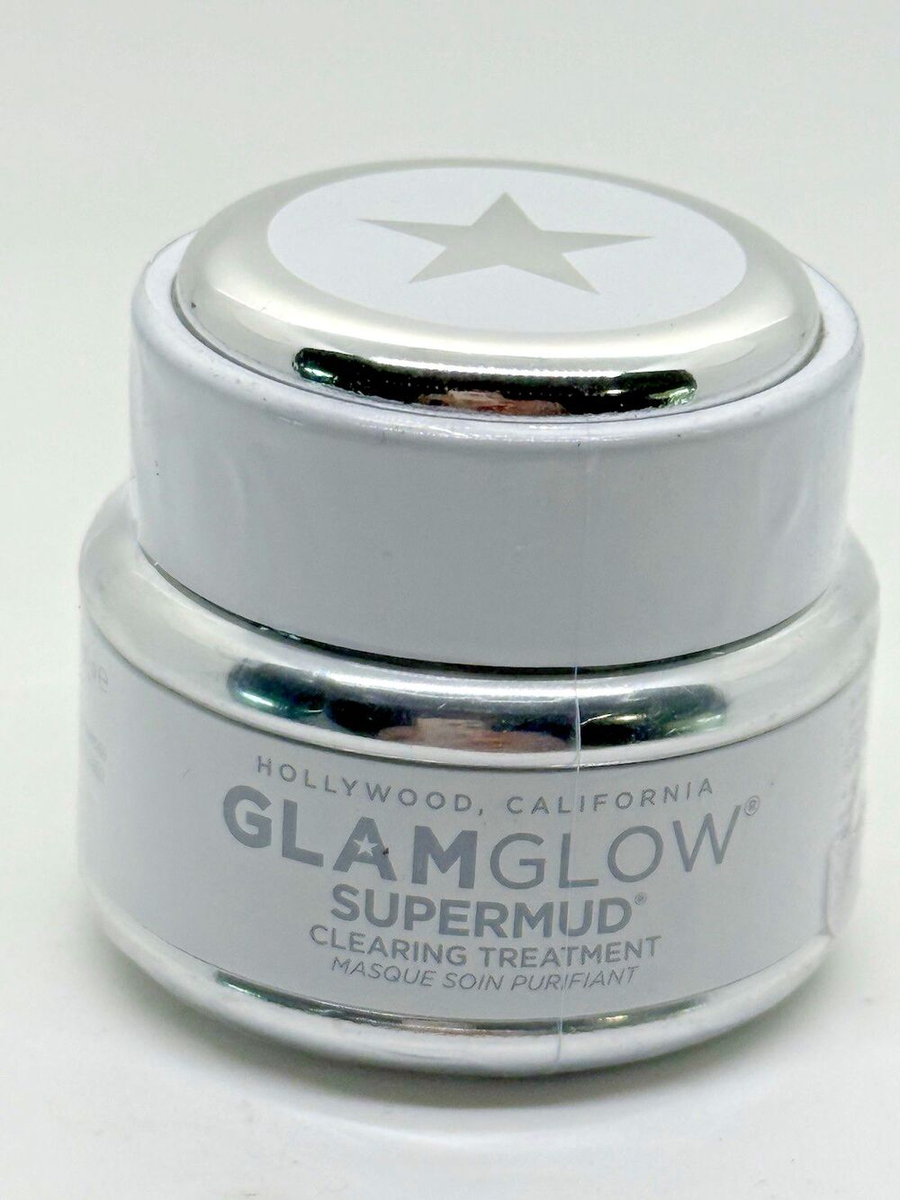 GlamGlow SuperMud Clearing Treatment Facial Mask 0.5oz 15g New Sealed Acne